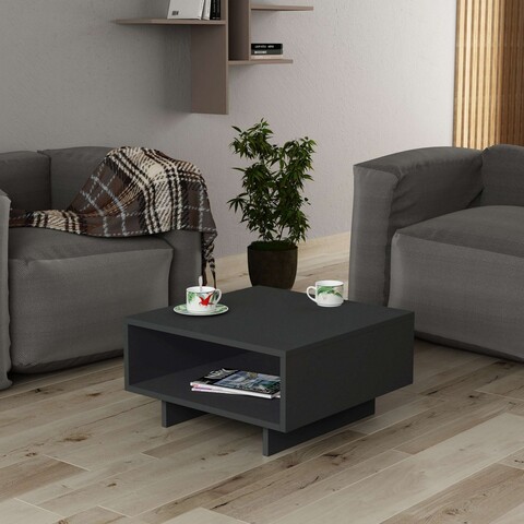 Masuta de cafea, Decortie, Hola, 60x32x60 cm, PAL, Antracit