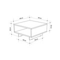 Masuta de cafea, Decortie, Hola, 60x32x60 cm, PAL, Antracit