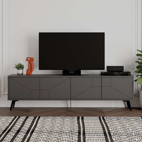 Comoda TV, Decortie, Dune, 180x50x29 cm, PAL, Antracit