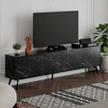Comoda TV, Decortie, Dune, 180x50x29 cm, PAL, Negru