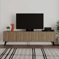 Comoda TV, Decortie, Dune, 180x50x29 cm, PAL, Maro