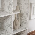 Corp biblioteca, Decortie, Manco, 122x188x25 cm, PAL, Marmura Carrara