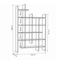 Corp biblioteca, Decortie, Manco, 122x188x25 cm, PAL, Marmura Carrara