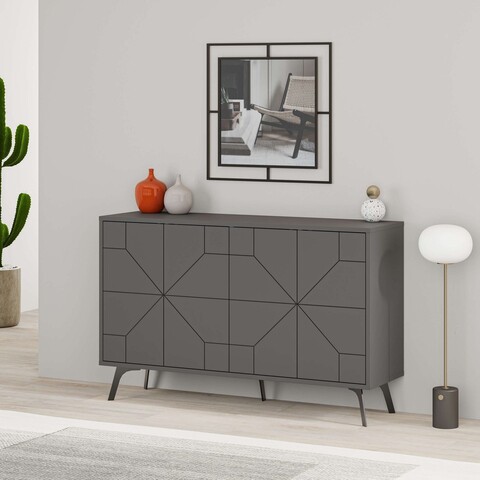 Consola, Decortie, Dune, 123x62 cm, PAL, Antracit