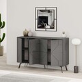 Consola, Decortie, Dune, 123x62 cm, PAL, Antracit
