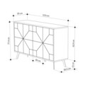 Consola, Decortie, Dune, 123x62 cm, PAL, Antracit