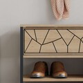 Pantofar, Decortie, Inola Shoe Bench, 105x47x37 cm, PAL, Safir / Stejar