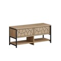 Pantofar, Decortie, Inola Shoe Bench, 105x47x37 cm, PAL, Safir / Stejar