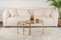 Set masute de cafea, Nordure, Aurum, Sticla temperata, Aur / Bronz