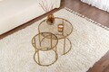 Set masute de cafea, Nordure, Aurum, Sticla temperata, Aur / Bronz