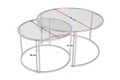 Set masute de cafea, Nordure, Aurum, Sticla temperata, Aur / Bronz