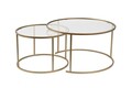 Set masute de cafea, Nordure, Aurum, Sticla temperata, Auriu / Transparent