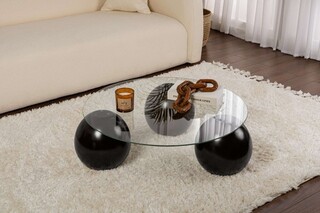 85x30x85 cm, Negru;Transparent