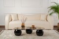 Masuta de cafea, Nordure, Sphere, 120x30x70 cm, Sticla temperata, Negru/Bronz