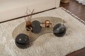 Masuta de cafea, Nordure, Sphere, 120x30x70 cm, Sticla temperata, Negru/Bronz