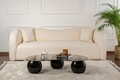 Masuta de cafea, Nordure, Sphere, 120x30x70 cm, Sticla temperata, Gri inchis