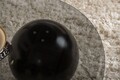 Masuta de cafea, Nordure, Sphere, 120x30x70 cm, Sticla temperata, Gri inchis