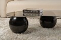Masuta de cafea, Nordure, Sphere, 120x30x70 cm, Sticla temperata, Gri inchis