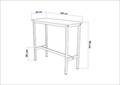 Masa de bar, Vella, Mola 100, 100x90x40 cm, PAL, Alb