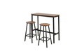 Set masă și scaun de bar (3 piese), Hanah Home, Mola Set 100, Negru
