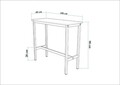 Set masă și scaun de bar (3 piese), Hanah Home, Mola Set 100, Negru