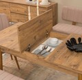 Set masa extensibila si 6 scaune, Vella, Vina, PAL, Pin Atlantic / Piatră
