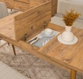 Set masa extensibila si 6 scaune, Vella, Vina, PAL, Pin Atlantic / Smântână