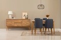 Masa extensibila, Chairs & Console Set (6 Pieces), Vella, Vinuri 01 1048, PAL, Pin Atlantic / Albastru închis