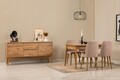 Masa extensibila, Chairs & Console Set (6 Pieces), Vella, Vinuri 01 0900, PAL, Pin Atlantic / Piatră