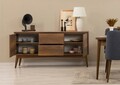 Masa extensibila, Chairs & Console Set (6 Pieces), Vella, Vinuri 01 1048, PAL, Nuc / Albastru închis