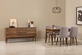 Masa extensibila, Chairs & Console Set (6 Pieces), Vella, Vinuri 01 0701, PAL, Nuc / Gri