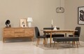 Masa extensibila, Chairs & Console Set (6 Pieces), Vella, Banca Vina 04 1053, PAL, Pin Atlantic / Antracit