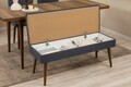 Masa extensibila, Chairs & Console Set (5 Pieces), Vella, Vinuri 02 1048, PAL, Nuc / Albastru închis