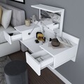 Masa de machiaj, Hanah Home, Zenn, 100x62x38.9 cm, Alb