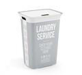 Cos de rufe, Kis, Chic Home service, 60 L, plastic, alb/gri