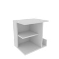 Noptiera, Zena Home, Karamira, 45x45x35 cm, PAL, Alb
