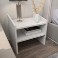 Noptiera, Zena Home, Adin, 45x45x35 cm, PAL, Alb
