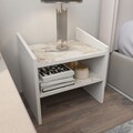Noptiera, Zena Home, Adin, 45x45x35 cm, PAL, Alb / Efes