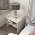 Noptiera, Zena Home, Adin, 45x45x35 cm, PAL, Alb / Efes
