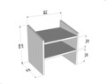 Noptiera, Zena Home, Adin, 45x45x35 cm, PAL, Alb / Efes