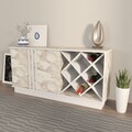 Bufet, Zena Home, Luna, 148x70x40 cm, PAL, Alb / Efes