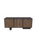 Bufet, Zena Home, Monaco, 150x51 cm, PAL, Negru / Nuc deschis
