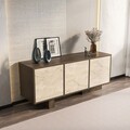 Bufet, Zena Home, Monaco, 150x51 cm, PAL, Nuc / Travertin