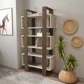 Corp biblioteca, Zena Home, Reina, 80x150x.29 cm, PAL, Nuc / Travertin