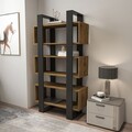 Corp biblioteca, Zena Home, Reina, 80x150x.29 cm, PAL, Nuc / Antracit