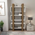Corp biblioteca, Zena Home, Reina, 80x150x.29 cm, PAL, Nuc/Alb