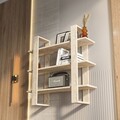Raft de perete, Zena Home, Suno, 90x90x22 cm, PAL, Travertin