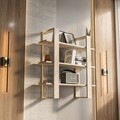 Raft de perete, Zena Home, Suno, 90x90x22 cm, PAL, Travertin