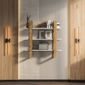 Raft de perete, Zena Home, Suno, 90x90x22 cm, PAL, Oud Stejar / Alb
