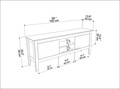 Comoda TV, Zena Home, Verde Modern, 150x59x35 cm, PAL, Verde / Hazeran